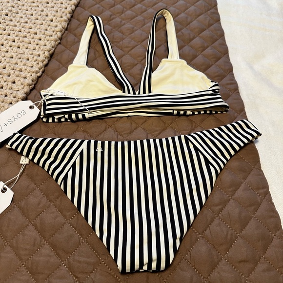 NWT Boys + Arrows Bikini Stripe Set M - Picture 3 of 13